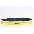 Yellow Sports Double Zipper Waist Belt Bag Wallet Pocket Running Jogging Pouch New